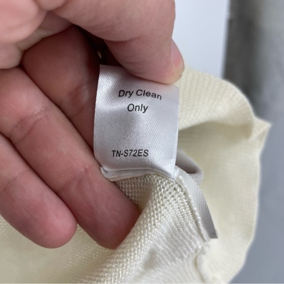 Townsen Ivory Sweater with Faux Leather front‎ Panel size M - Picture 6 of 9